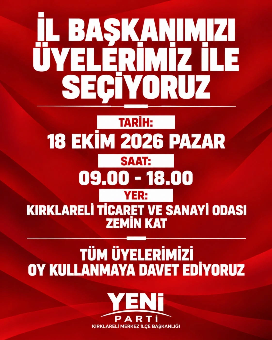 Yeni Parti Kırklareli’de Sandık Başında