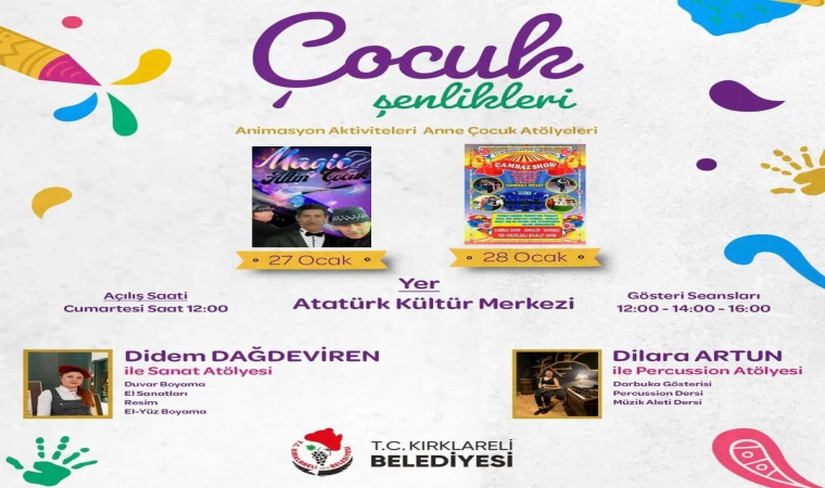 KIRKLARELİ BELEDİYESİNDEN ÇOCUK ŞENLİĞİ