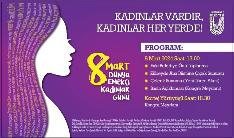 Lüleburgazlı kadınlar 8 Mart’ta meydanlarda!