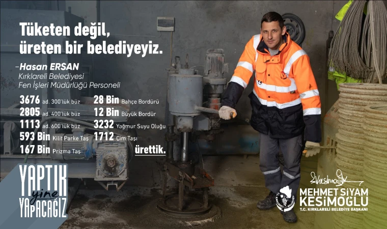 “Tüketen değil, üreten bir belediyeyiz”