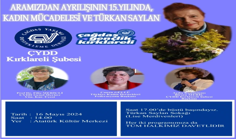 ARAMIZDAN AYRILIŞININ 15.YILINDA KADIN MÜCADELESİ VE TÜRKAN SAYLAN