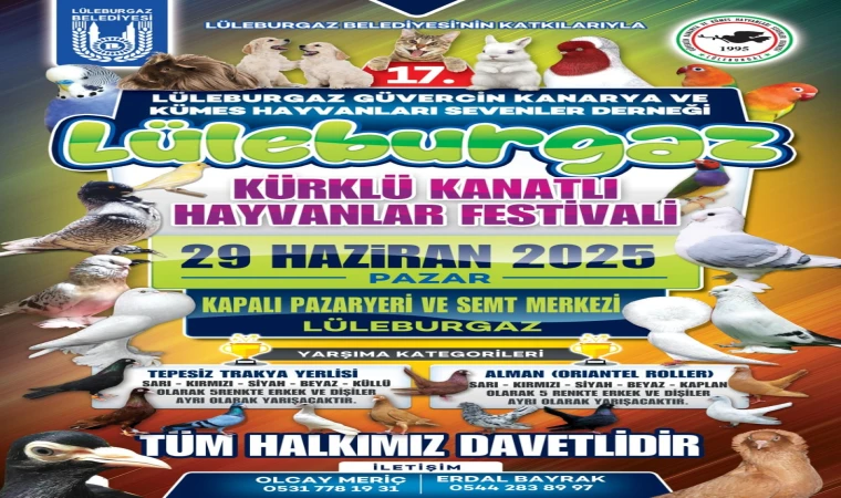 Kürklü Kanatlı Hayvanlar Festivali 29 Haziran’da