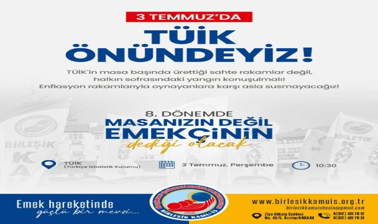 TÜİK İSTATİSTİK DEĞİL, HAZIROLDAKİ EMİR ERİ KURUMUDUR!