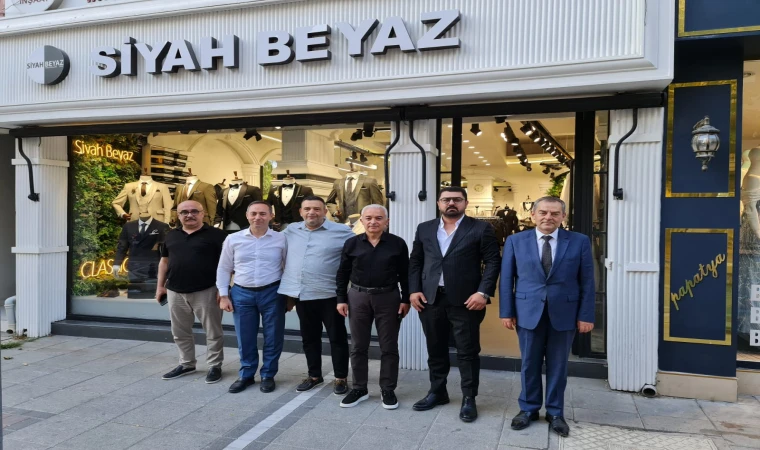Vali Turan, Siyah Beyaz Giyim Mağazasını ziyaret ett