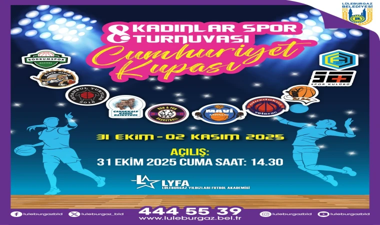 8. Kadınlar Spor Turnuvası Cumhuriyet Kupası başlıyor