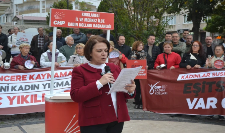 CHP Kırklareli Kadınlardan Tencereli- Tavalı Eylem