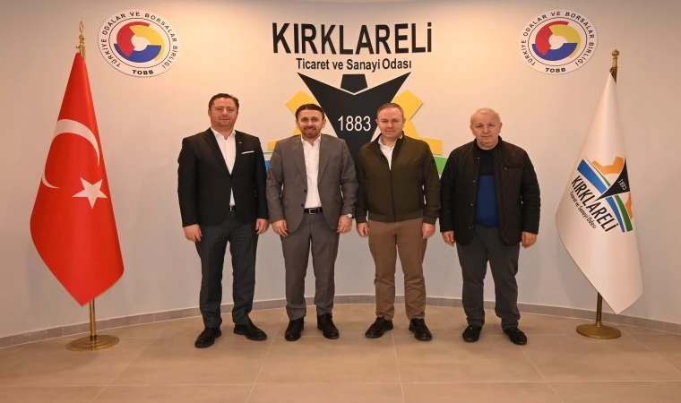Kırklareli TSO Başkanları Ilık ile Özsan, Kapıcıoğlu Taahhüt İnşaat A.Ş. Sahibi Nazım Kapıcıoğlu’nu Ağırladı