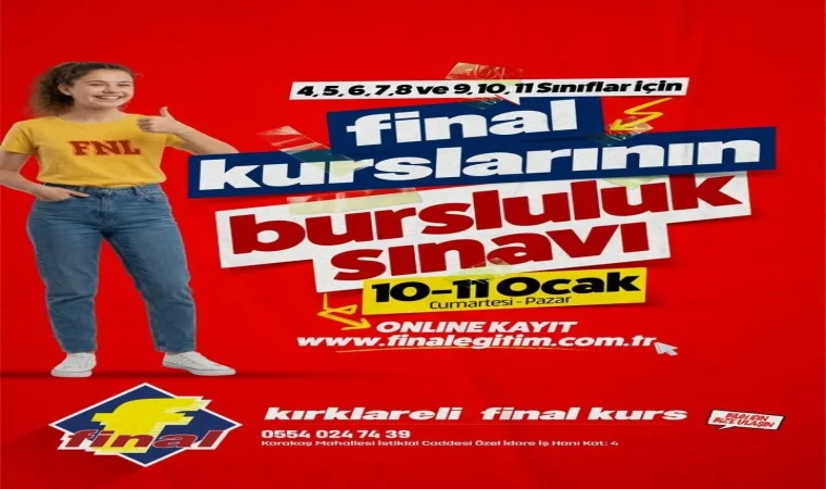 Kırklareli Final Kurs’ta Bursluluk Heyecanı Başladı