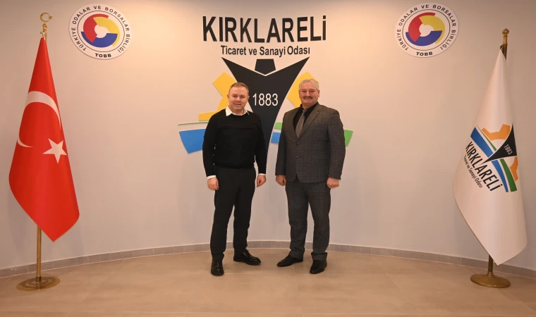Pehlivanköy Belediye Başkanı Gündüz Hoşgör’den, Kırklareli Ticaret ve Sanayi Odası Başkanı Soner Ilık’a Ziyaret