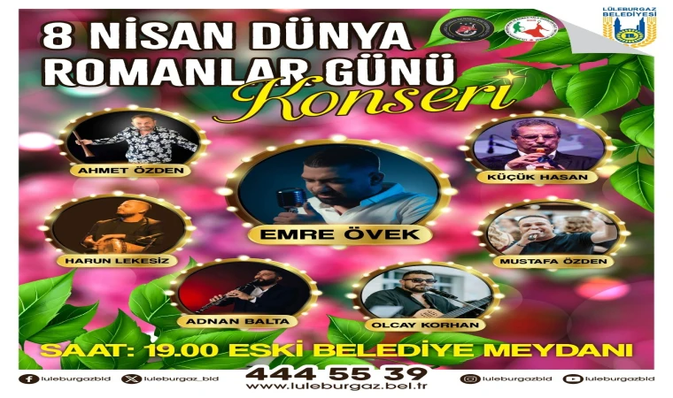 Dünya Romanlar Günü’ne özel konser