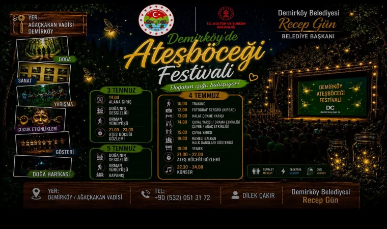 Demirköy Ateşböceği Festivali Başlıyor