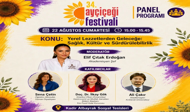 34. Hayrabolu Ayçiçeği Festivali 22 Ağustos’ta Başlıyor