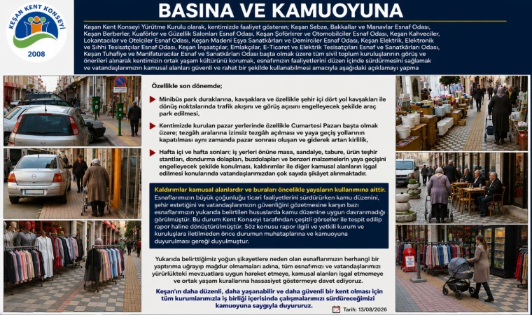 Keşan Kent Konseyi gündeme dair önemli açıklamalarda bulundu.