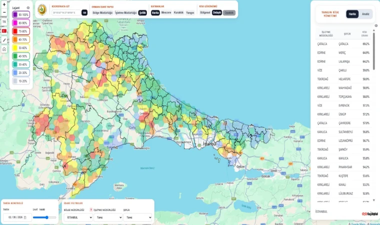 KIRKLARELİ'NDE ORMAN YANGINI ALARMI! 4 NOKTA KRİTİK RİSK ALTINDA