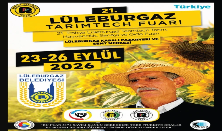21. Lüleburgaz Tarımtech Fuarı Başlıyor