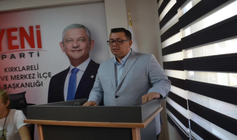 YENİ PARTİ KIRKLARELİ MERKEZ İLÇE BAŞKANI YENİAY YENİDEN ADAY