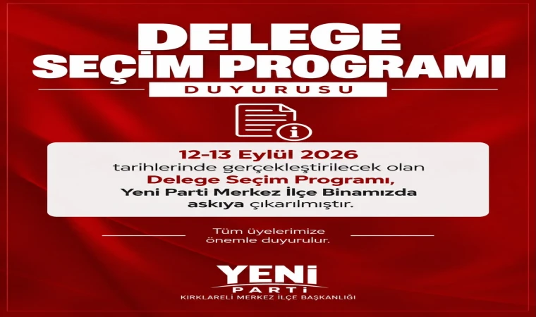 Yeni Parti’de Kongre Takvimi Güncellendi