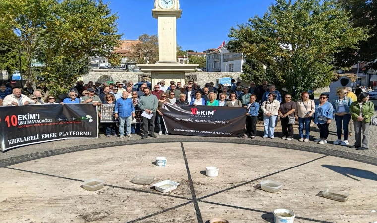 ANKARA GAR KATLİAMINDA KATLEDİLENLER KIRKLARELİ'DE ANILDI