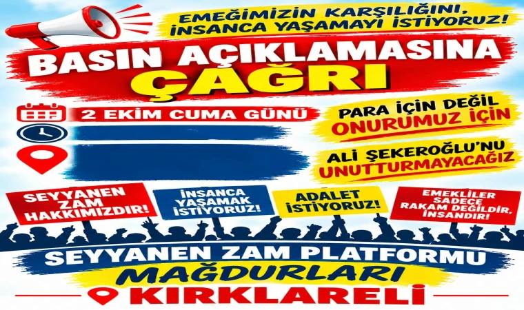 Emekliler 2 Ekim’de Alanlara Çıkacak: “Onurumuz ve Hakkımız İçin Mücadele Ediyoruz”