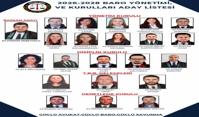 MÜMÜN NEŞETOĞLU 230 OYLA YENİDEN BARO BAŞKANI SEÇİLDİ