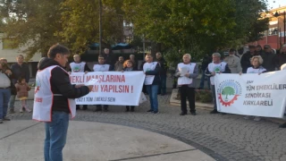 EMEKLİLER İNSANCA YAŞAM TALEBİYLE ALANLARA ÇIKTI