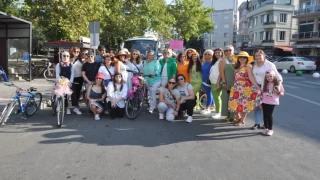 KIRKLARELİ 'NDE SÜSLÜ KADINLAR BİSİKLET TURU ETKİNLİĞİ YAPILDI