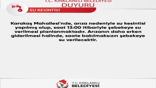 BELEDİYE'DEN VATANDAŞLARA DUYURU