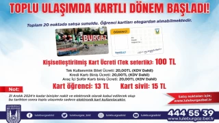 Lüleburgaz’da toplu ulaşımda elektronik kart dönemi başladı