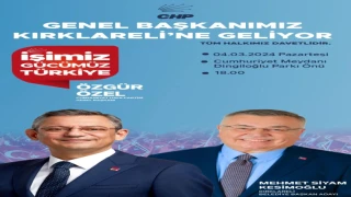 CHP Genel Başkanı Özgür Özer İlimize geliyor