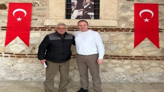Kırklareli TSO Başkanı Soner Ilık, Karahıdır Mahallesi Muhtarı Reşat Vardar'ı ağırladı