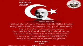 Vali Birol Ekici'den Mesaj