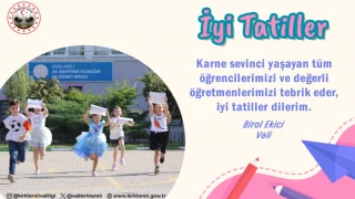 Vali Birol Ekici’nin 2023-2024 Eğitim Öğretim Yıl Sonu Mesajı