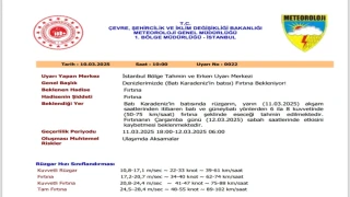 METEOROLOJİDEN FIRTINA UYARISI