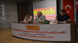 MÜHENDİS, MİMAR VE ŞEHİR PLANCILARININ GÜNCEL SORUNLARI VE ÇÖZÜM ÖNERİLERİ KIRKLARELİ YEREL KURULTAYI GERÇEKLEŞTİRİLDİ