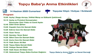 Topçu Baba'yı Anma Etkinlik Programı Belli Oldu.