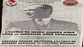Türkiye Emeliler Derneği'nden Kırklareli Şubesinden Atatürk Etkinliği