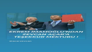 ÖZEL'DEN SONRA İMAMOĞLU'NDAN DA ACAR'A TEŞEKKÜR 
