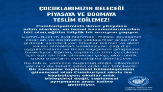 Çocuklarımızın geleceği piyasaya ve dogmaya teslim edilemez'