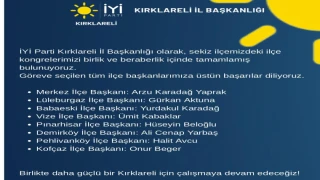 Kırklareli İYİ Parti İlçe Kongrelerini Tamamlandı