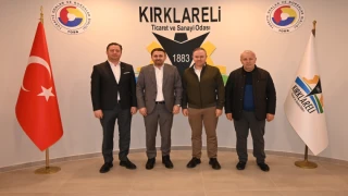 Kırklareli TSO Başkanları Ilık ile Özsan, Kapıcıoğlu Taahhüt İnşaat A.Ş. Sahibi Nazım Kapıcıoğlu’nu Ağırladı