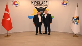 Kırklareli TSO Başkanı Soner Ilık, AS Beton Firması Yetkilisi Cüneyt Cevizli’yi Ağırladı