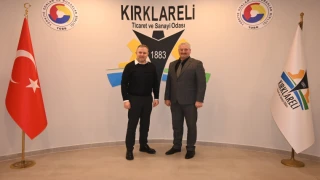 Pehlivanköy Belediye Başkanı Gündüz Hoşgör’den, Kırklareli Ticaret ve Sanayi Odası Başkanı Soner Ilık’a Ziyaret