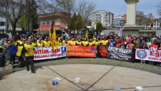 KIRKLARELİ'DE ÖĞRETMENLER ŞİDDETE "DUR" DEMEK İÇİN İŞ BIRAKTI