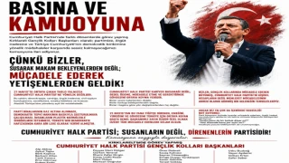 CHP SUSANLARIN DEĞİL, "DİRENENLERİN PARTİSİDİR"