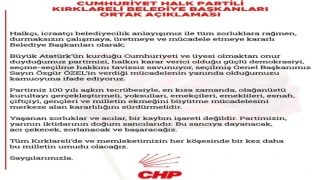 KIRKLARELİ’NDE CHP’Lİ BELEDİYE BAŞKANLARINDAN ORTAK MESAJ