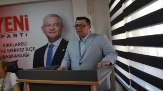 YENİ PARTİ KIRKLARELİ MERKEZ İLÇE BAŞKANI YENİAY YENİDEN ADAY